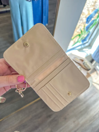 Pink Floral Block ID Wallet Holder