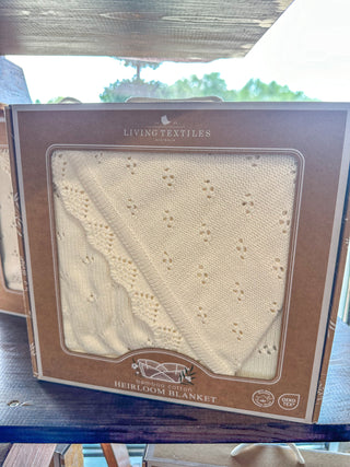 Natural Bamboo/Cotton Heirloom Baby Blanket