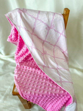 Baby Girl Bow Print Blanket