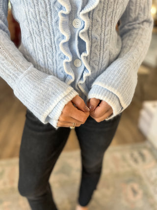 Snowflake Charm Ruffle Sweater