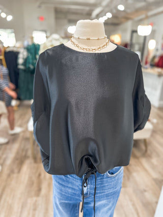 Black Weekend Glow Drawstring Top