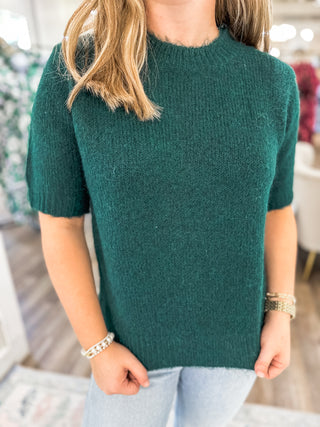 Hunter Green Timeless Ease Sweater Top