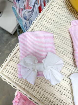 Pink W/ White Bow Sweet Hospital Hat