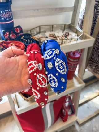 Red Game Time Beaded Headband