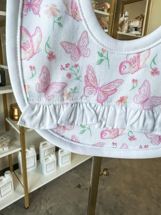 Butterflies Print Bib