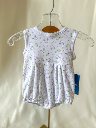 Tiny Tee Time Print Bubble Light Blue- Magnolia Baby