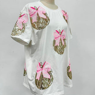 Girly & Golden Christmas Short Sleeve Shirt