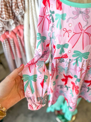 Bow Print Two Piece Set