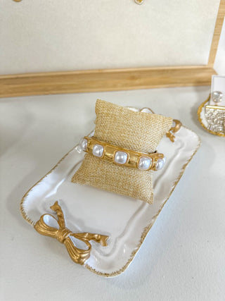 Gold Mirren Bracelet with Pearls