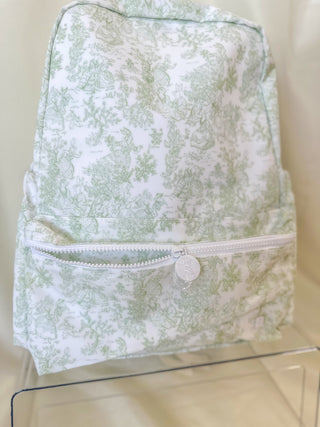 TRVL Green Bunny Toile Backpacker