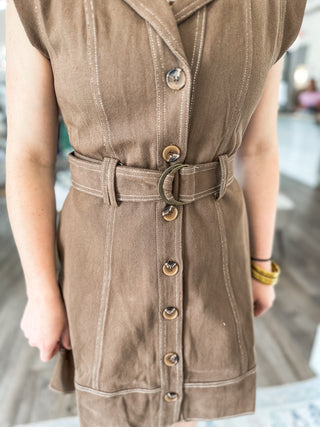 The Sienna Belted Mini Dress