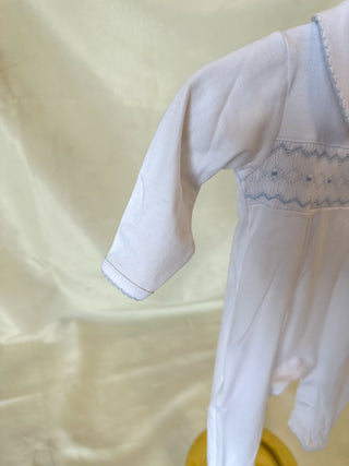 Light Blue Landon's Smocked Collar Playsuit