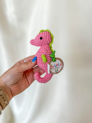 Seahorse Hand Crochet Rattle