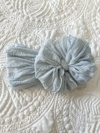 Frilly Frou Sky Blue Bow Headband