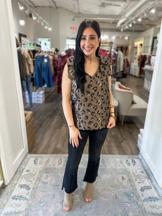 Roaring in Style Brown Leopard Top
