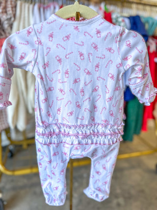 Sweet Peppermint Zipper Footie