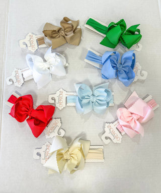 Antique White XL Headband Bow