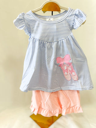Twirl & Shine Flutter Sleeve Short Set