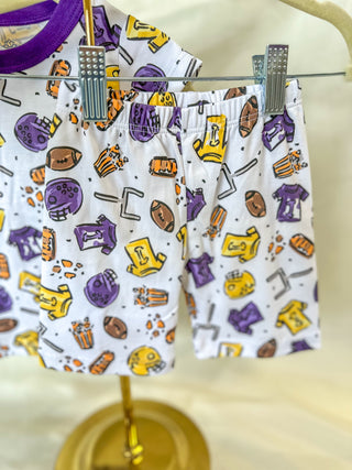 Purple & Gold Future Draft Picks Short Pajamas