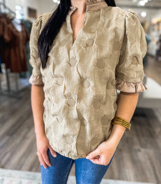 Soft Sand Dot Blouse