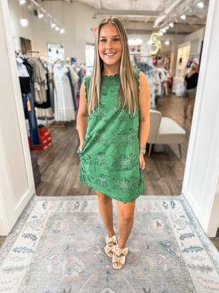 Basil Enchanted Garden Party Mini Dress