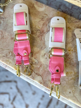 Cloud Pink Stripe Bag Strap- Katie Loxton