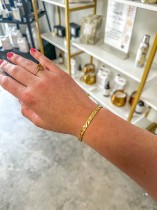 Gold Hammered Shine Cuff