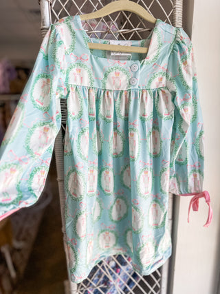 Nutcracker & Tied Long Sleeve Dress