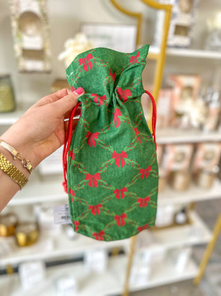 Holiday Trellis Bottle Keeper Pouch