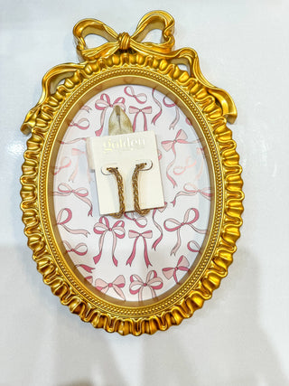 Golden 18K Gold Plated Mary Hoop Earrings