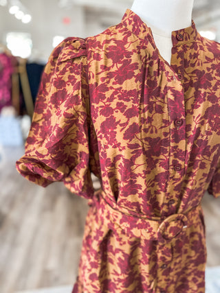 Brown Falling For You Mini Dress