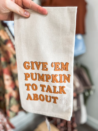 Pumpkin To Talk About Hand Towel