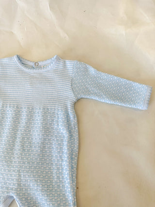 Paty Pal Blue W/ Blue Trim Romper