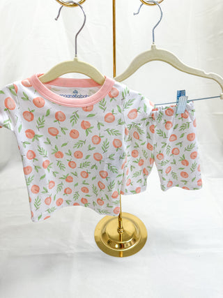 Summer Peaches Short Pajamas- Magnolia Baby