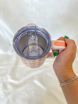 14oz Insulated Mug-Patchwork Pumpkins