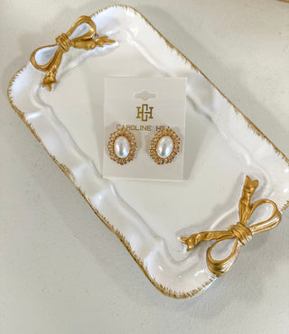Magrath Pearl Stud Earring Gold Caroline Hill Jewelry
