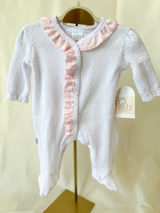 Paty Pink Check Pattern Footie