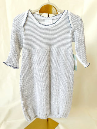 Newborn - Grey w/ Navy Blue Paty Pal Lap Shoulder Gown