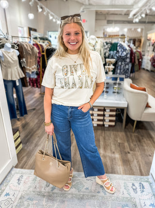 Floral Give Thanks Graphic Tee