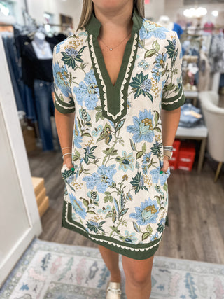 Fern & Floral Tunic Mini Dress