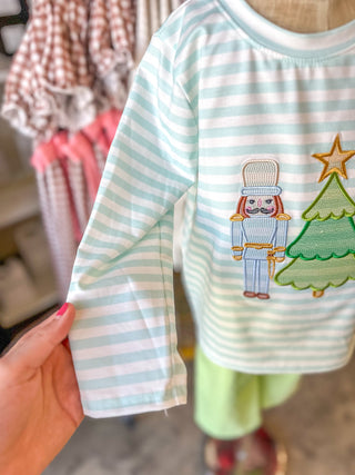 Green Nutcracker Dreams Embroidered Set