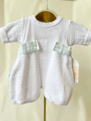 Paty Blue Gingham Side Tab Bubble