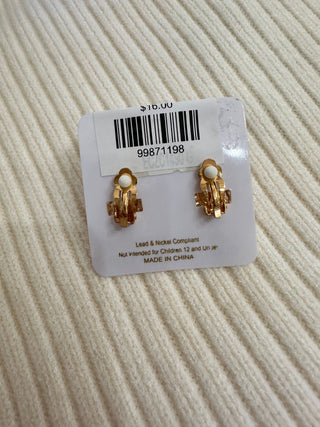 Stunning Pearl Diamond Statement Studs Clip-on