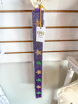 Mardi Gras Beaded Bag Strap