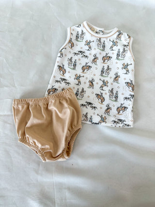 Wild West Sleeveless Diaper Cover Set