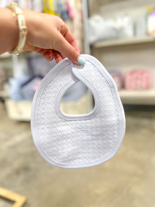 Blue Quilted Baby Bib