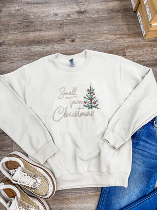 Small Town Christmas Embroidered Sweatshirt
