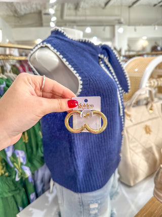 Millie 18K Gold Plated Medium Hoop Earrings