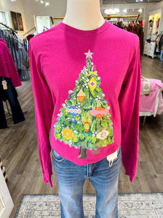 Oh Christmas Tree Long Sleeve Christmas Graphic Tee