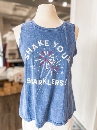 Blue Shake Your Sparklers Mineral Wash Tank